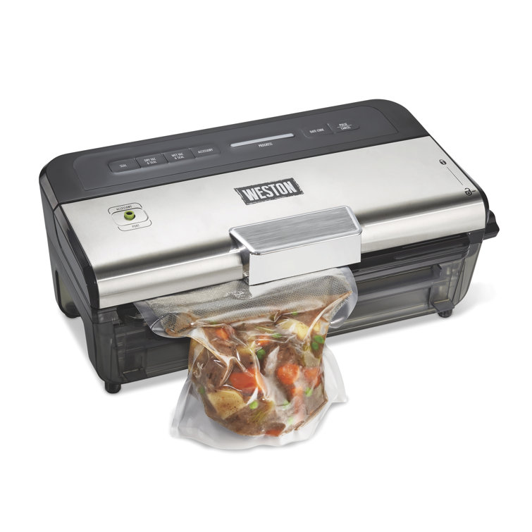 Weston Wet & Dry Vacuum Sealer With Date Code Stamp & BuiltIn Roll